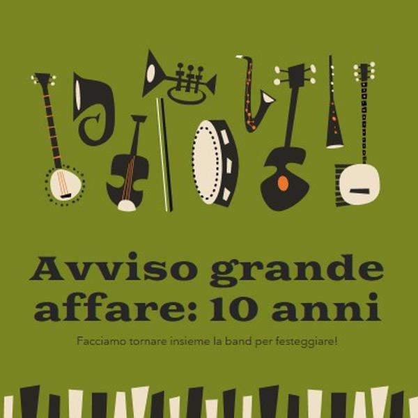 Avviso grande affare green retro,graphic,music