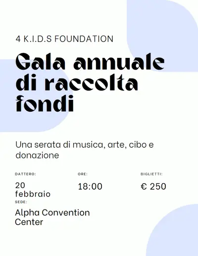 Volantino evento elegante e semplice white modern,elegant,fun,shapes,informative