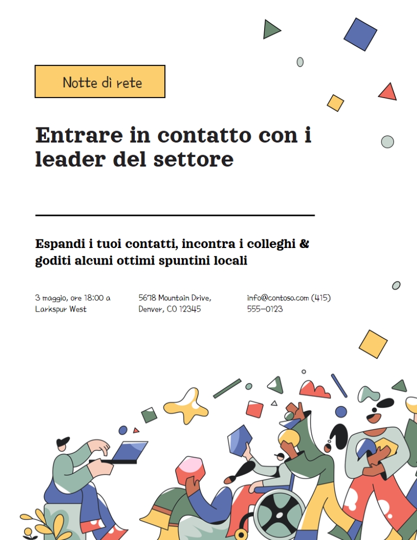 Volantino di rete moderno in grassetto white simple,playful,illustrative,confetti,shapes,flat-graphic