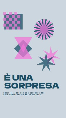 Festa a sorpresa yellow graphic,risograph,shapes