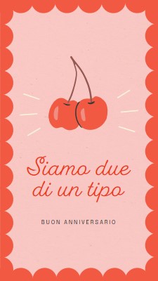 Siamo due di un tipo red illustration,retro,playful