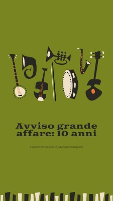 Avviso grande affare green retro,graphic,music