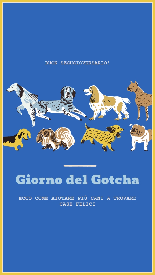 Aiutare più cani a trovare casa blue dog,illustration,playful