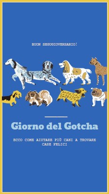 Aiutare più cani a trovare casa blue dog,illustration,playful