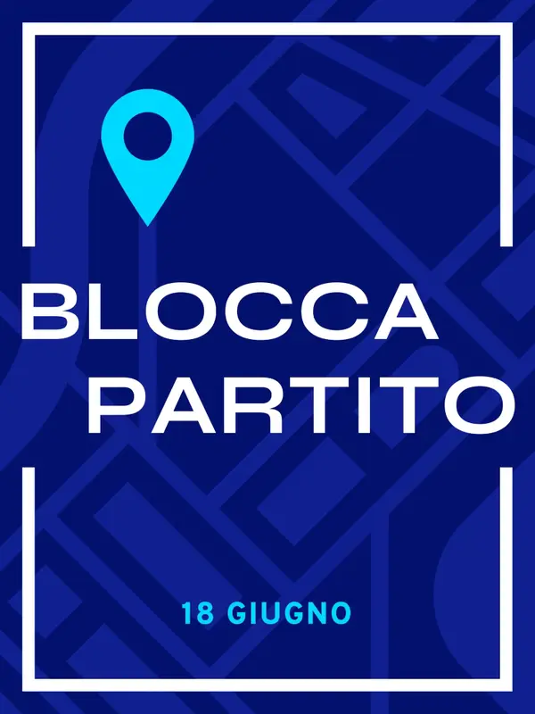 Poster di annuncio evento in grassetto blue modern,simple,geometric,grids