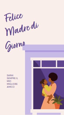 Mia madre, la mia migliore amica gray modern,clean,illustrative,cursive,graphical,offset