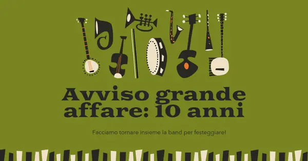 Avviso grande affare green retro,graphic,music