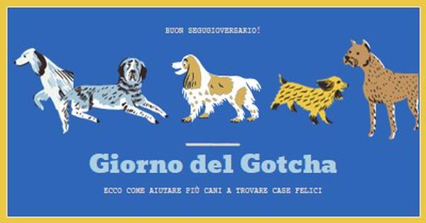 Aiutare più cani a trovare casa blue dog,illustration,playful