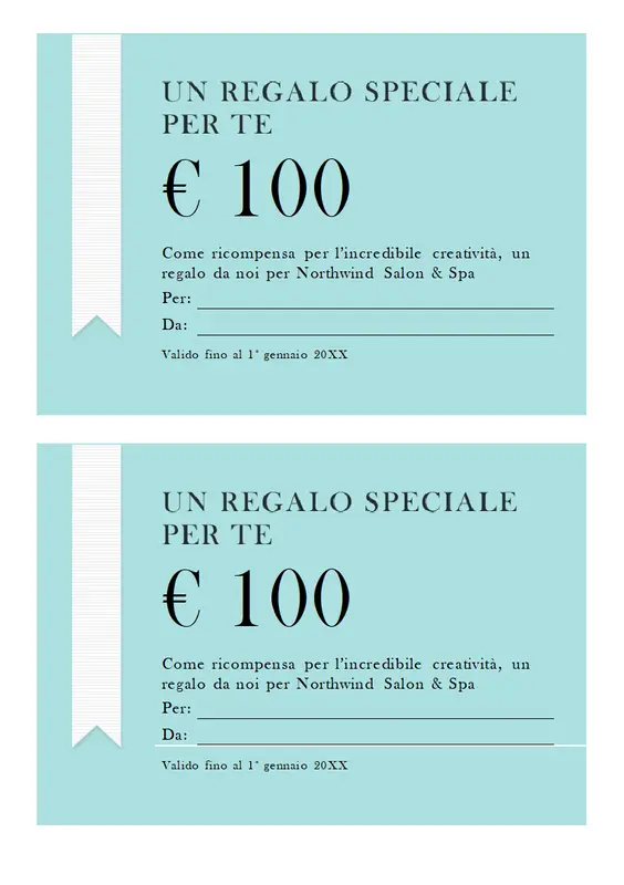 Buono regalo Nastro modern-simple