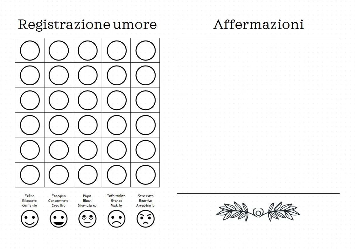 Diario per il benessere della mente whimsical-line