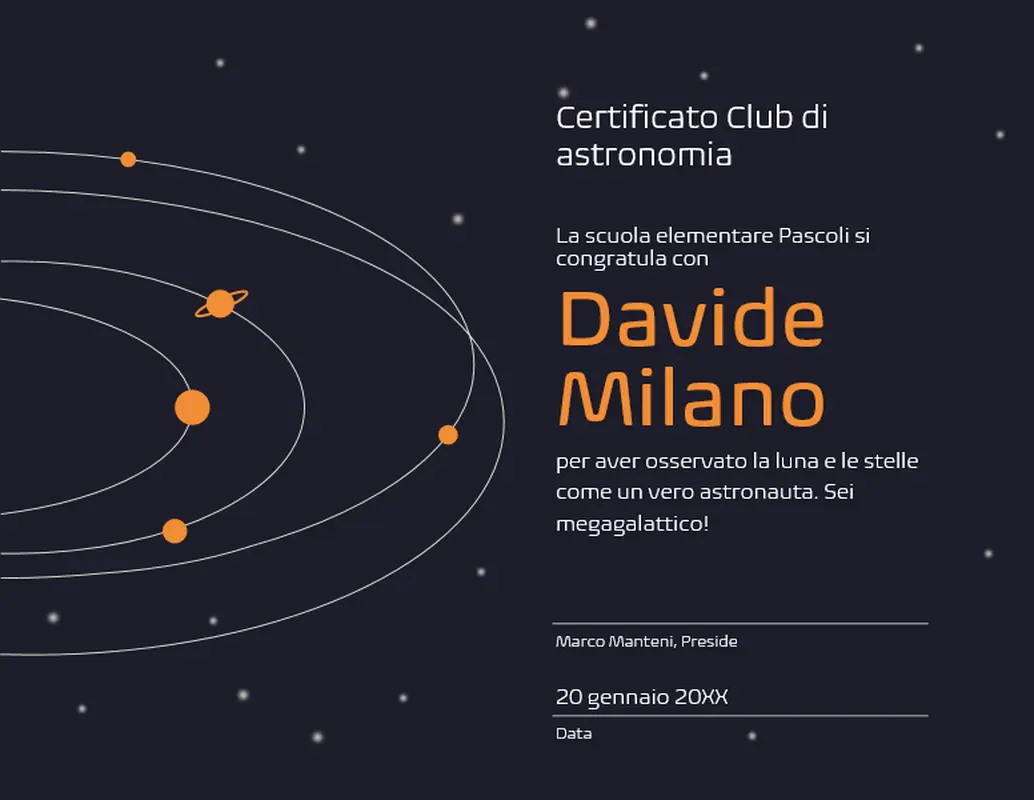 Attestati di merito per gli studenti whimsical color block