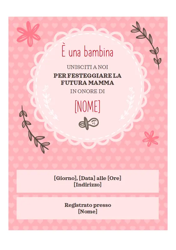Invito a un baby shower - femmina whimsical-color-block