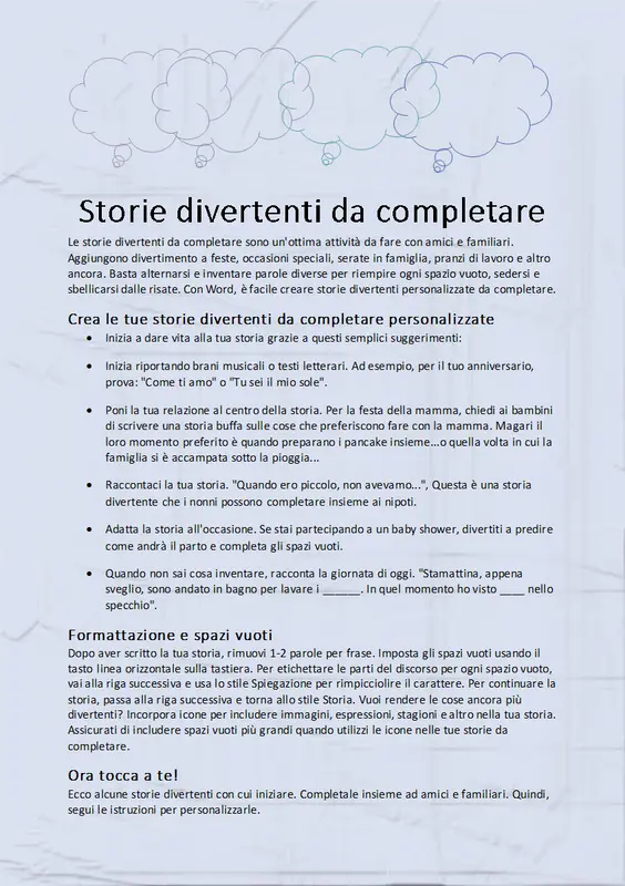 Storia di riempimento divertente modern simple