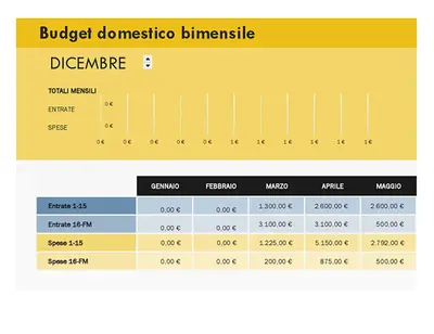 Budget domestico semi-mensile modern simple