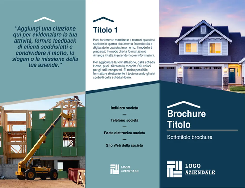 Brochure per società edili