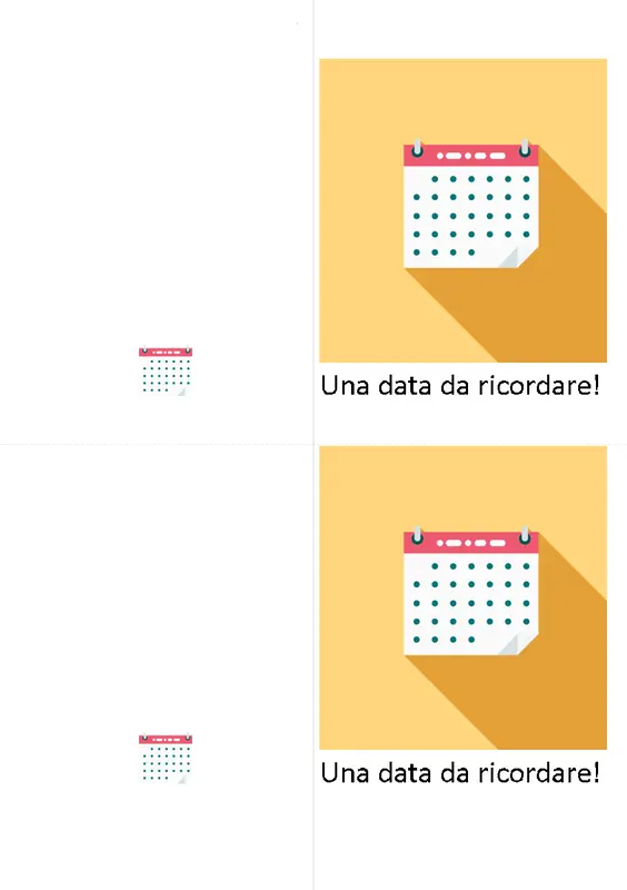 Biglietto data da ricordare modern-simple