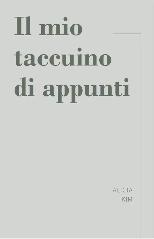 Taccuino di appunti modern simple