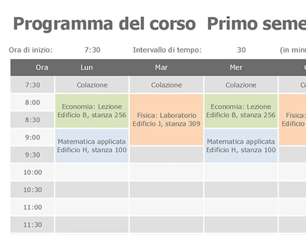 Programma del corso modern geometric