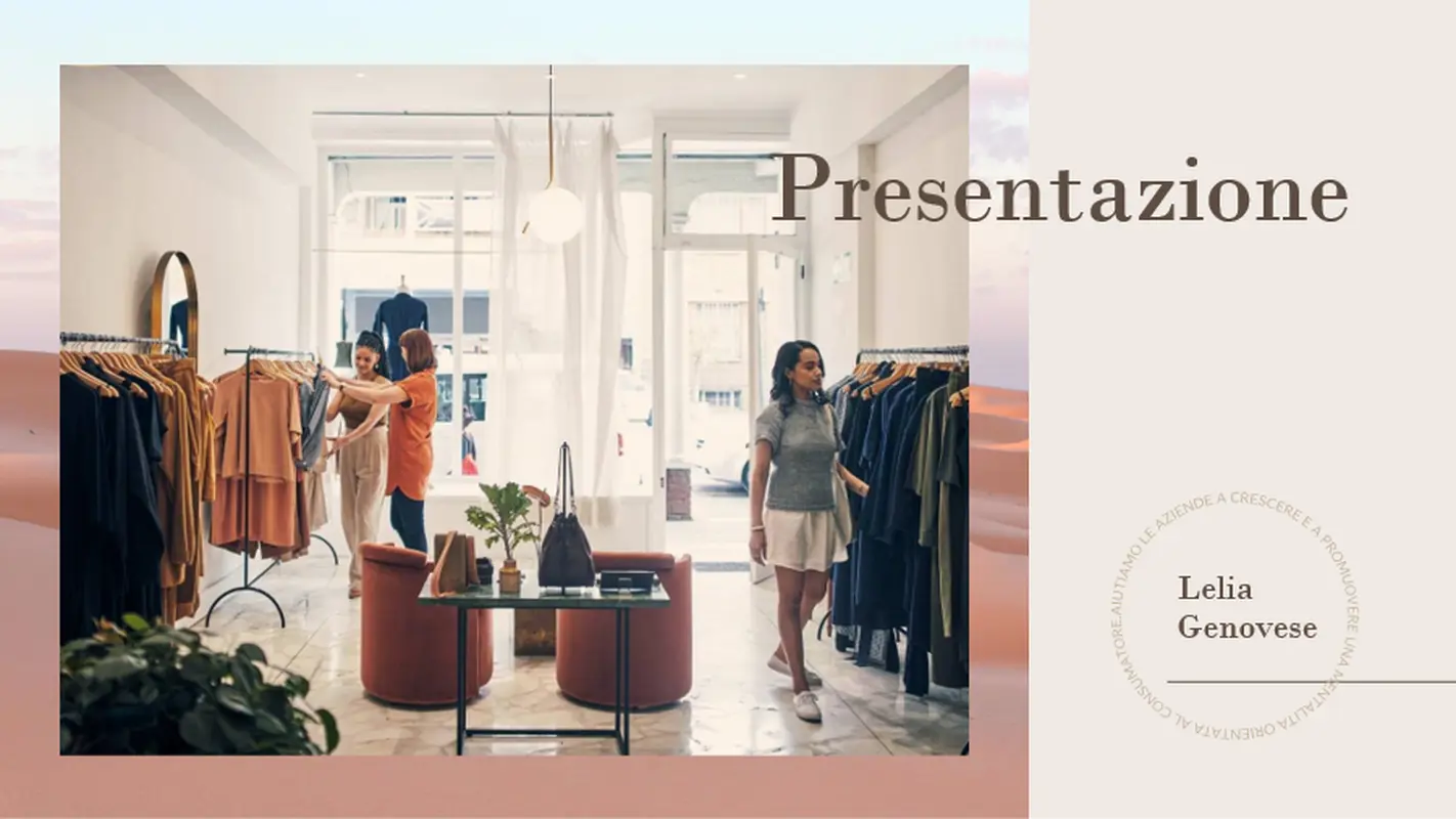 Presentazione per vendita al dettaglio modern-simple