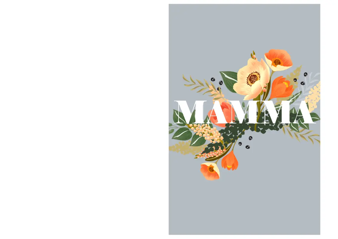 Bellissimo biglietto per la festa della mamma vintage-botanical