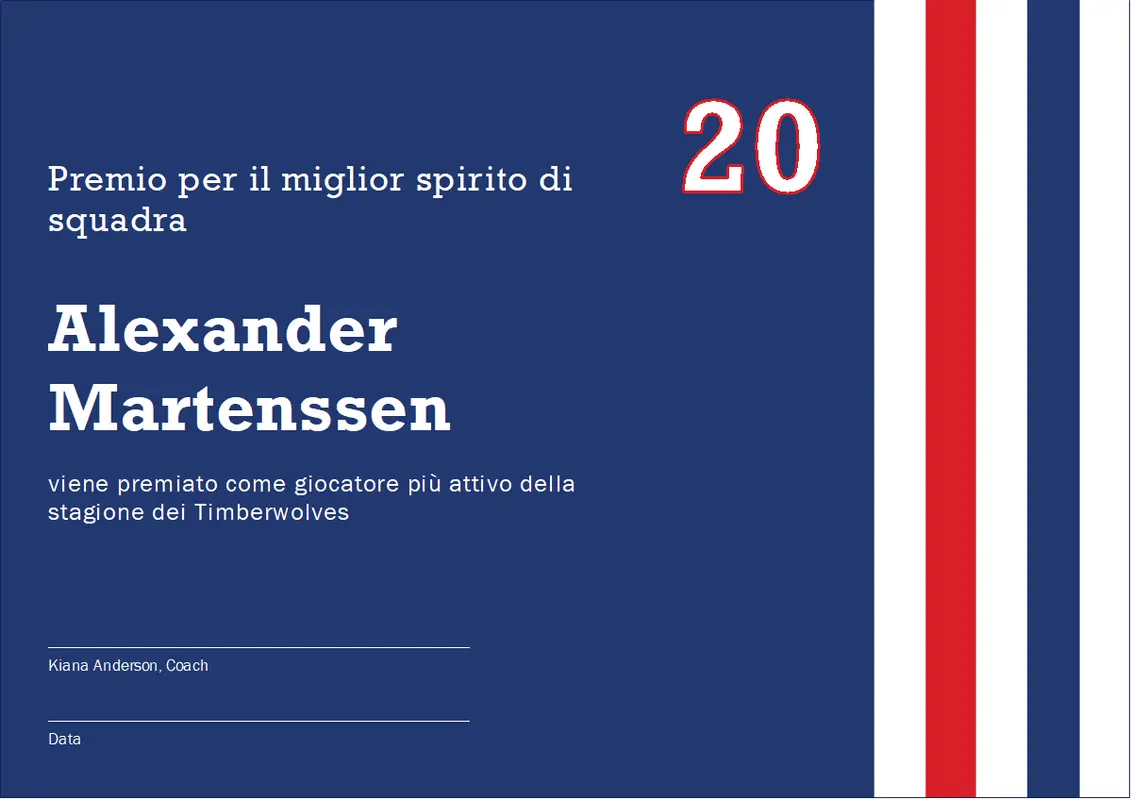 Premio per il miglior spirito di squadra modern-color-block