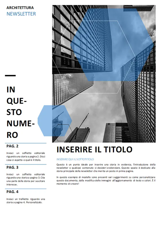 Newsletter per studi di architettura modern-geometric
