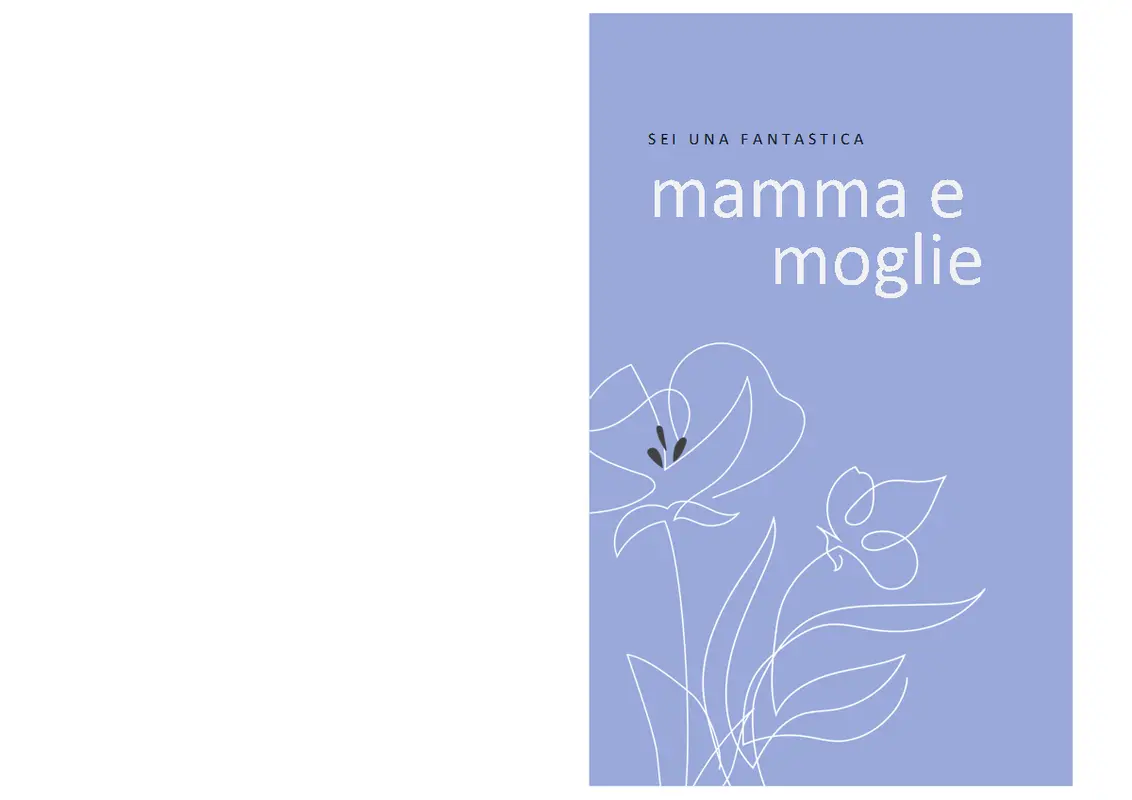 Grazioso biglietto per la festa della mamma organic-simple