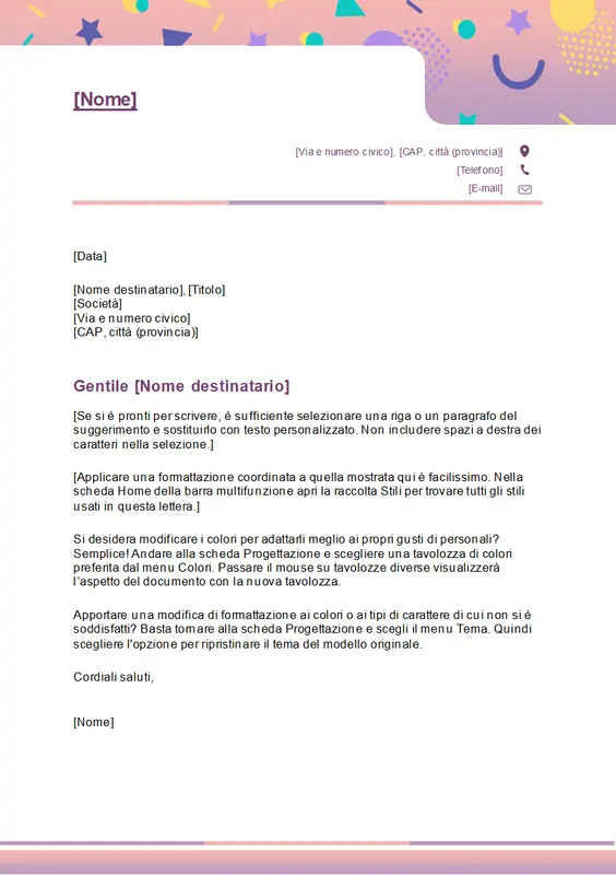 Carta intestata gioiosa modern-simple