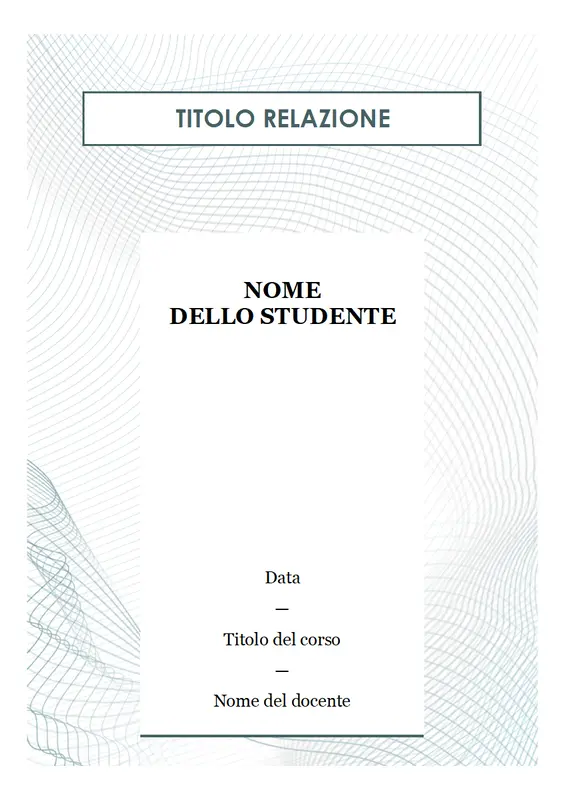 Report moderno per studenti modern simple
