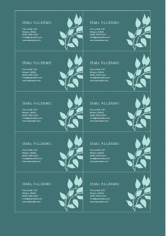 Biglietti da visita naturali organic simple