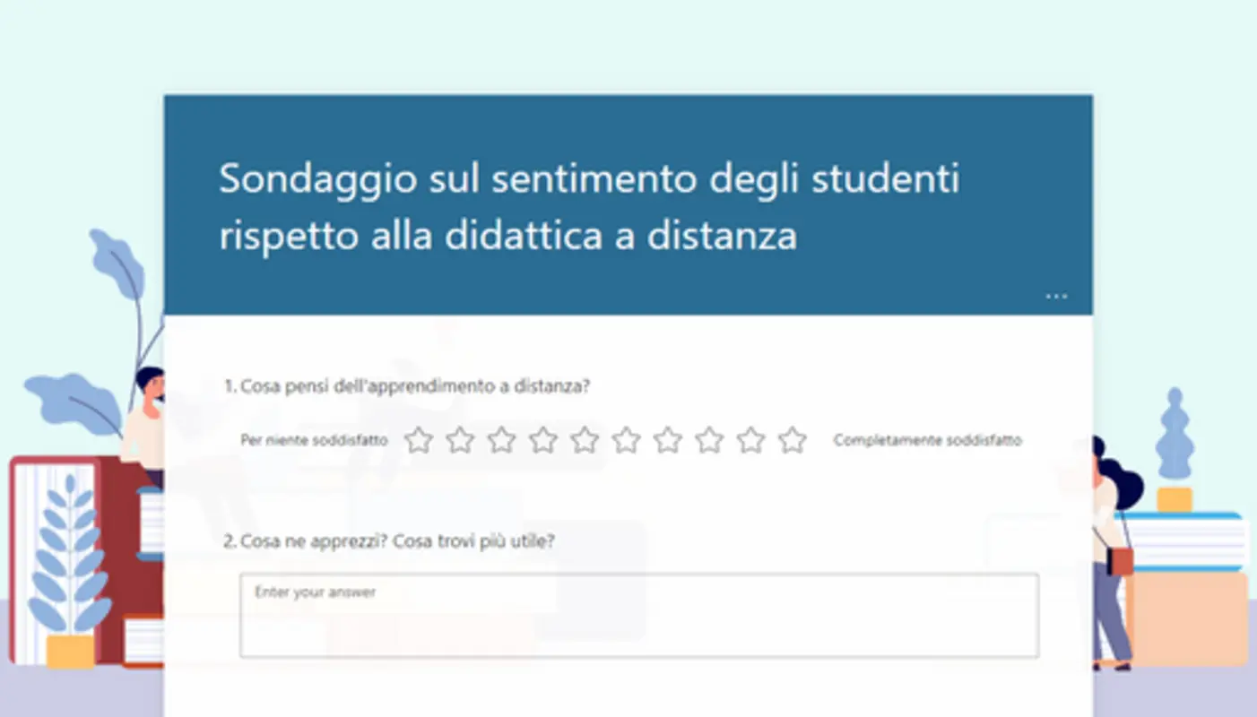 Sondaggio di opinione sull'apprendimento da remoto degli studenti blue modern simple