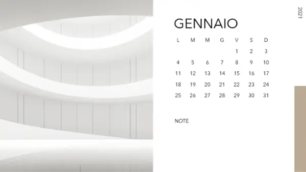 Calendario fotografico architettonico modern-simple