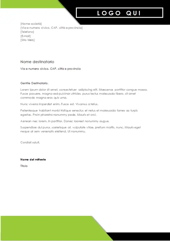 Carta intestata con logo in grassetto modern-simple