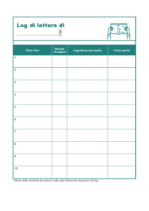 Log di lettura modern-simple