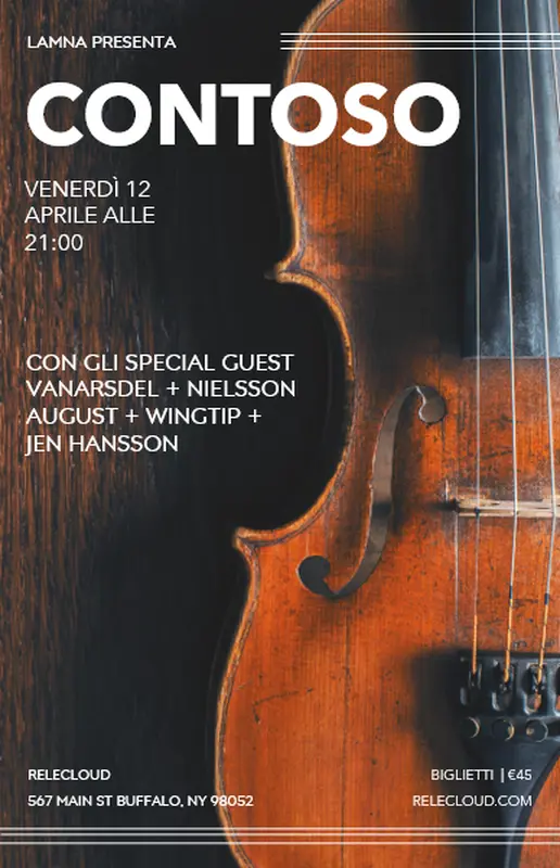 Poster per concerti modern-simple