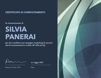 Certificato di completamento modern-geometric