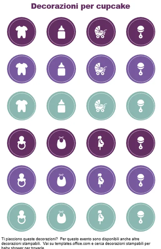 Decorazioni cupcake per baby shower modern simple
