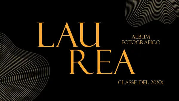 Album fotografico laurea con sfondo scuro modern bold