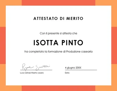 modello di certificato di calcio