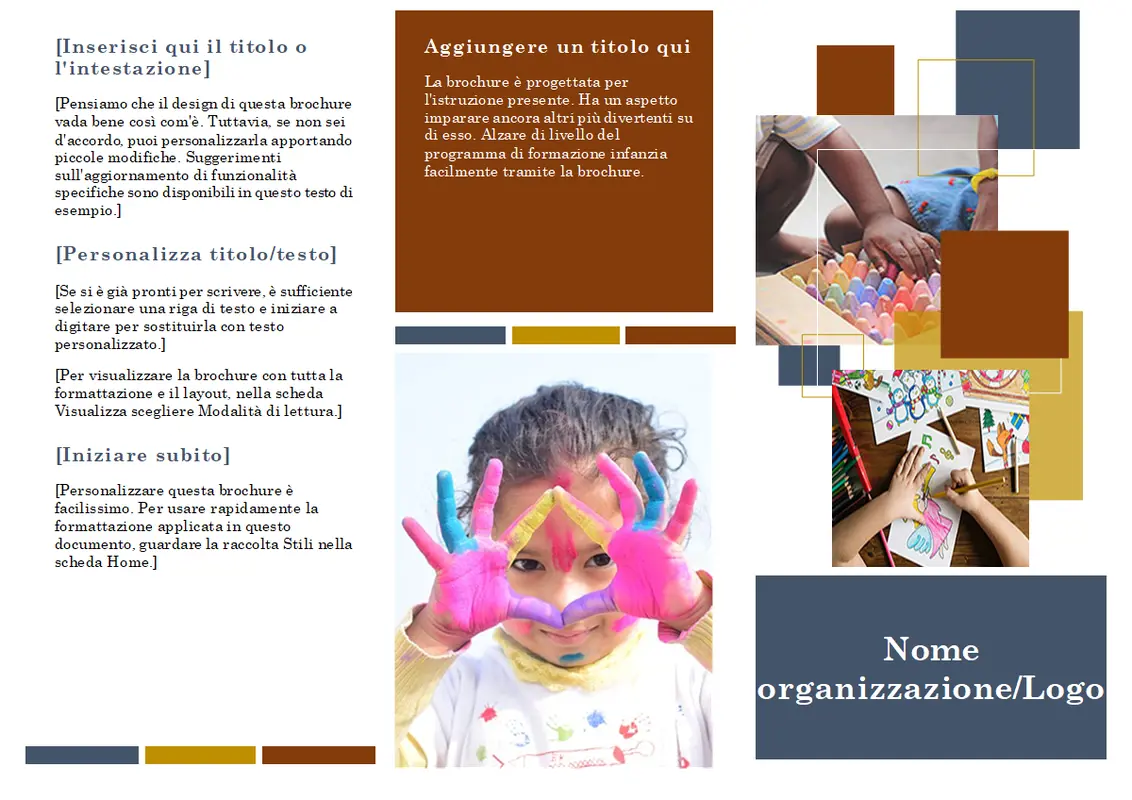 Brochure per l'istruzione modern-geometric