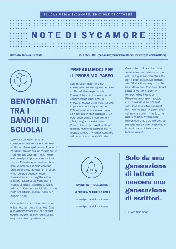 Newsletter per il ritorno a scuola modern-geometric