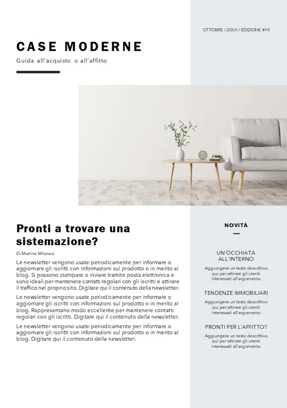 Newsletter per agenti immobiliari modern-simple
