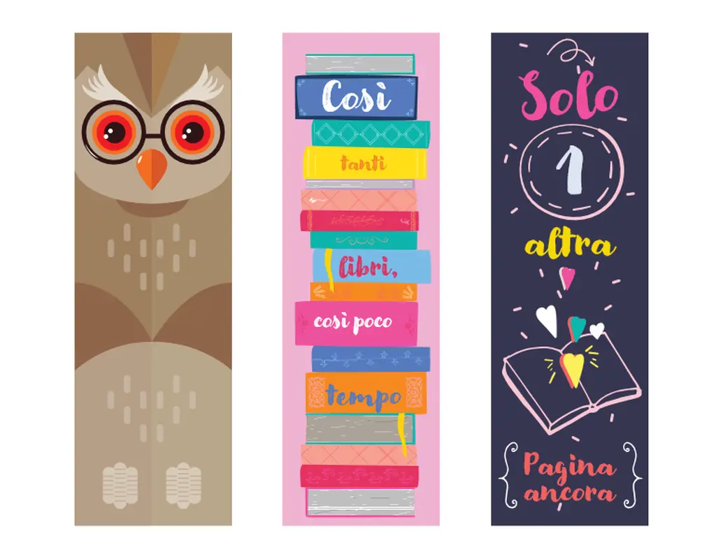 Segnalibri graziosi whimsical color block