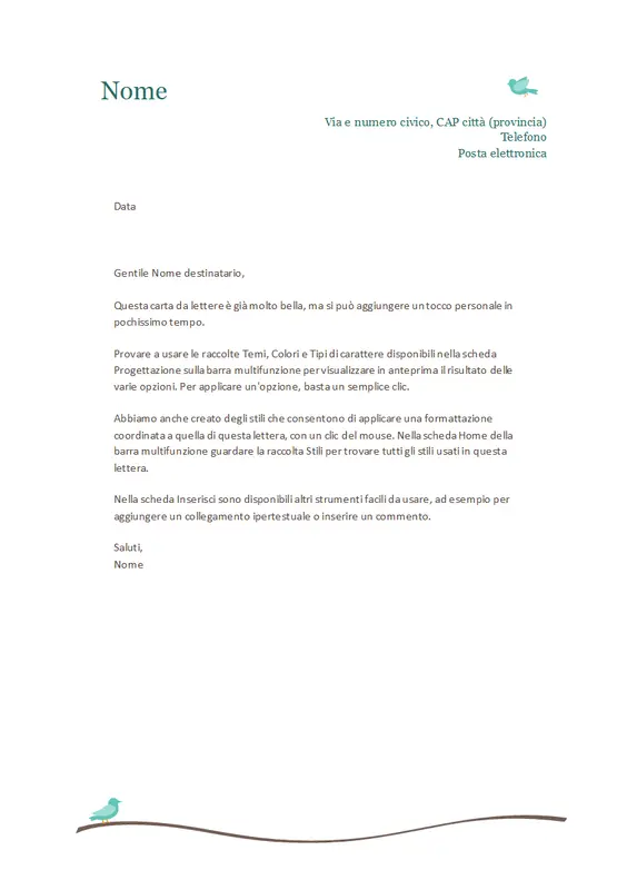 Carta intestata personale modern-simple