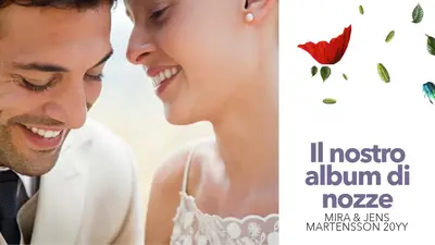 Album di nozze floreale modern simple