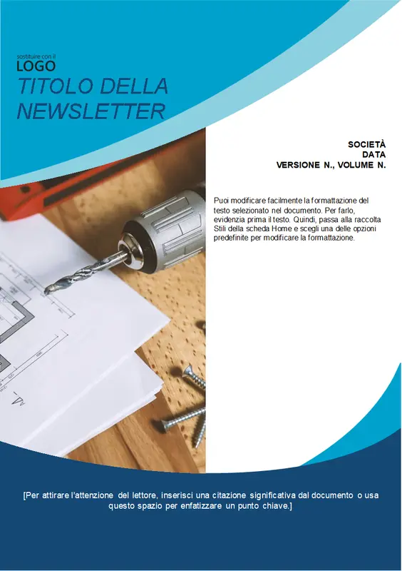 Newsletter per tuttofare modern-color-block