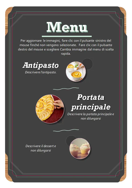 Modello Di Menu Per Word
