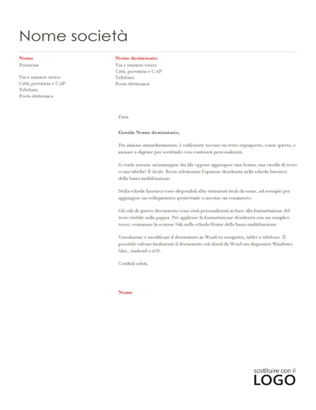 Carta intestata (design moderno semplice)