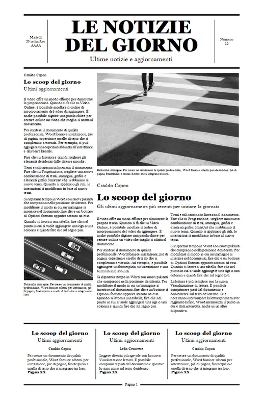 Giornale tradizionale modern simple