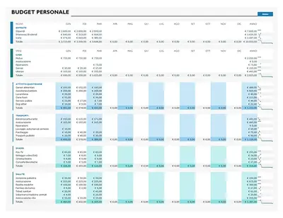 Budget personale semplice modern-simple